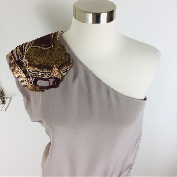 Tibi Stunning One Shoulder Sequined Dress Size (6) - Picture 5 of 7